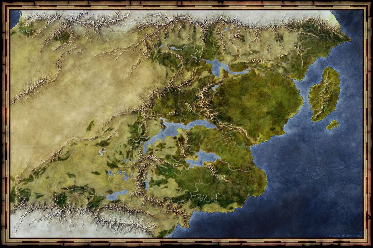 Cover art for Premade Fantasy World Map (9x6), a map mod on Voyage