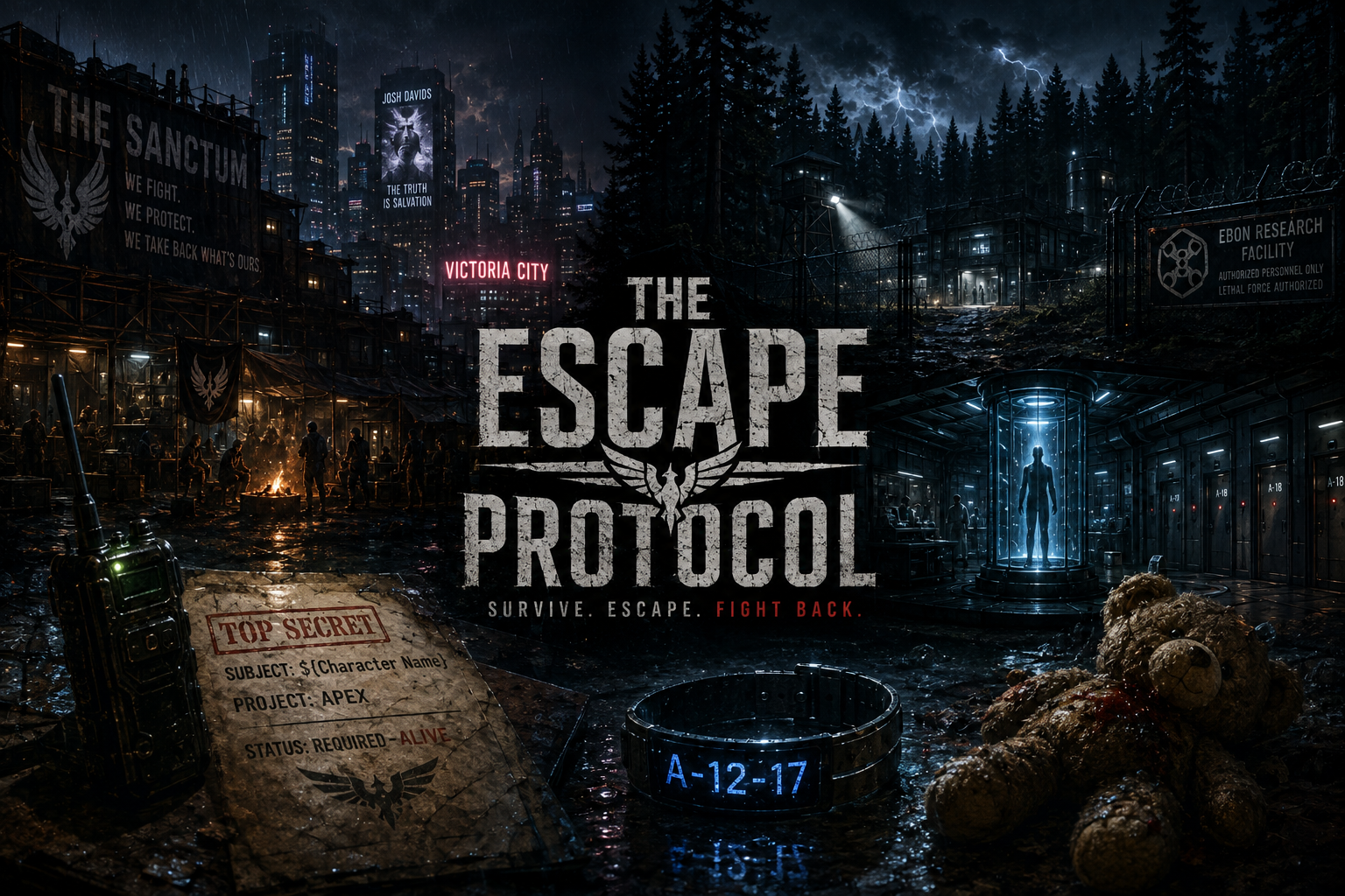 Cover art for The Escape Protocol, an escape scenario on AI Dungeon