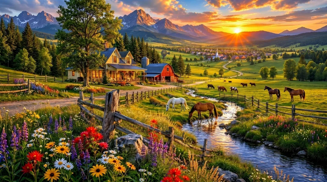 Cover art for Willow Creek - A Ranch Sim, a slice of life scenario on AI Dungeon