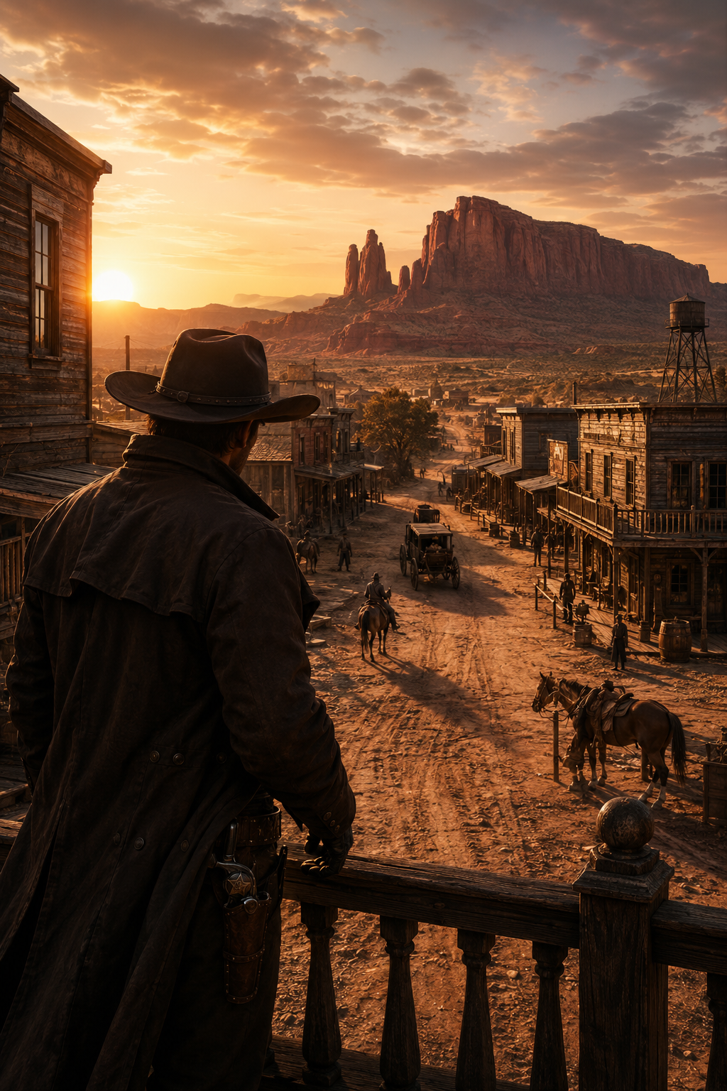 Cover art for The Sheriff of Red Rock, a western scenario on AI Dungeon