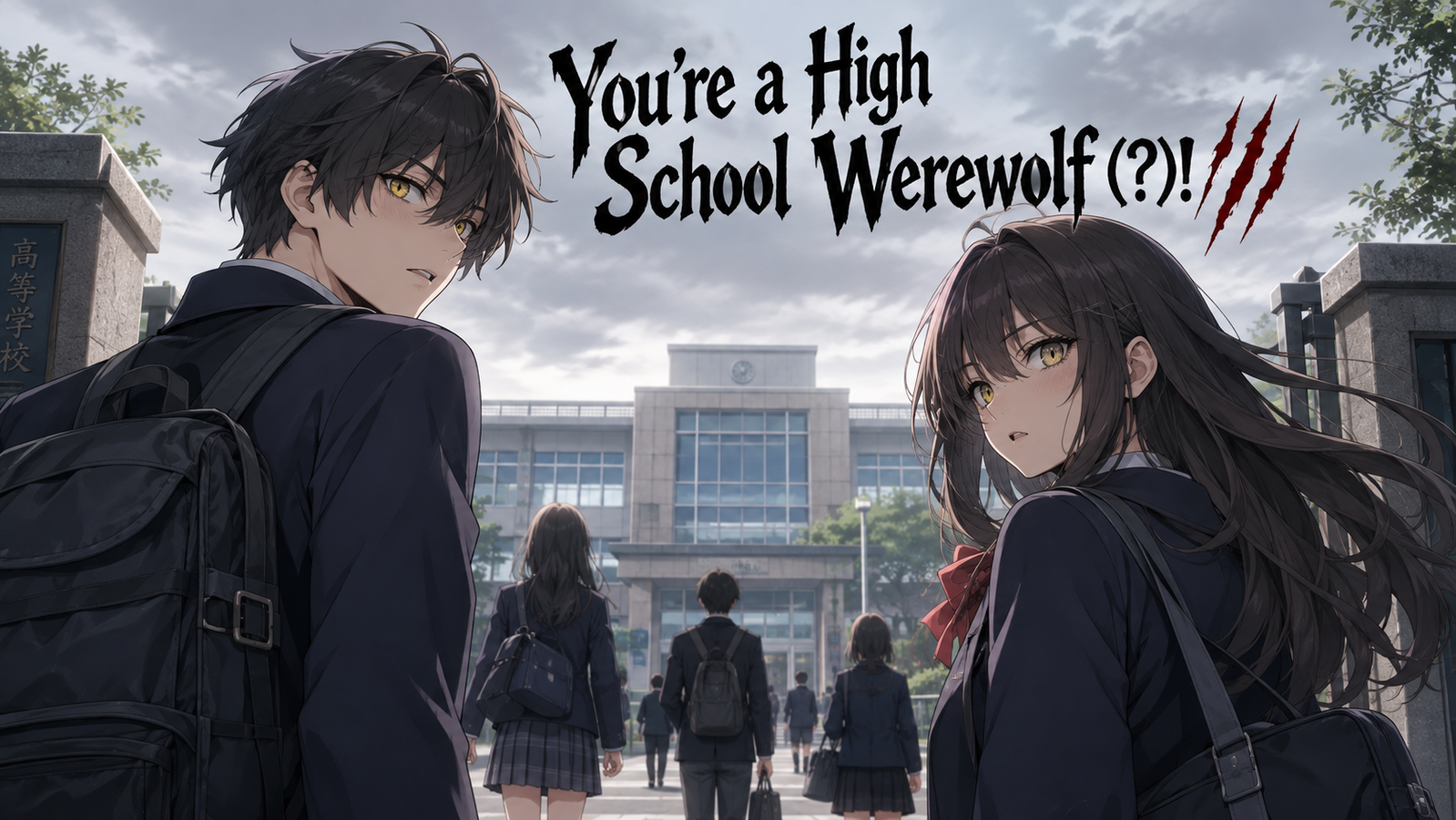 Cover art for You're a High School Werewolf (?)!, an inner self scenario on AI Dungeon
