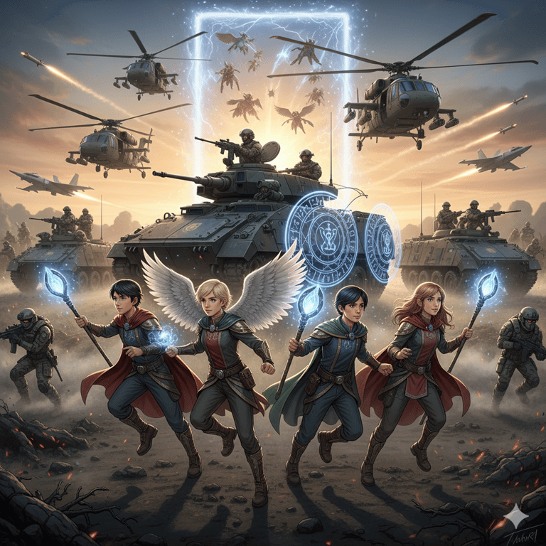 Cover art for Magical Girls and Boys - In World War 3? (Story Version), a magic scenario on AI Dungeon