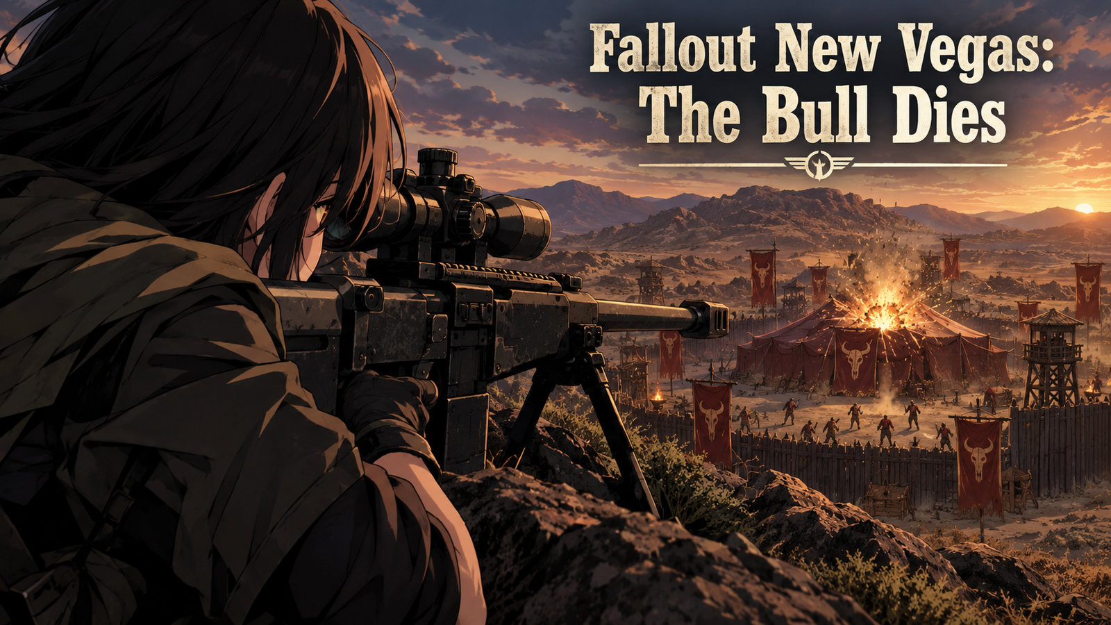 Cover art for Fallout New Vegas: The Bull Dies, a fallout scenario on AI Dungeon