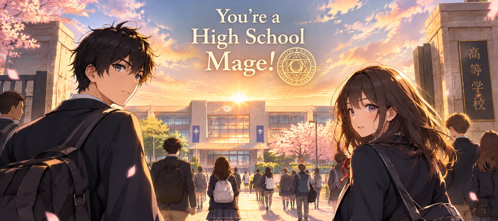 Cover art for You're a High School Mage!, an inner self scenario on AI Dungeon