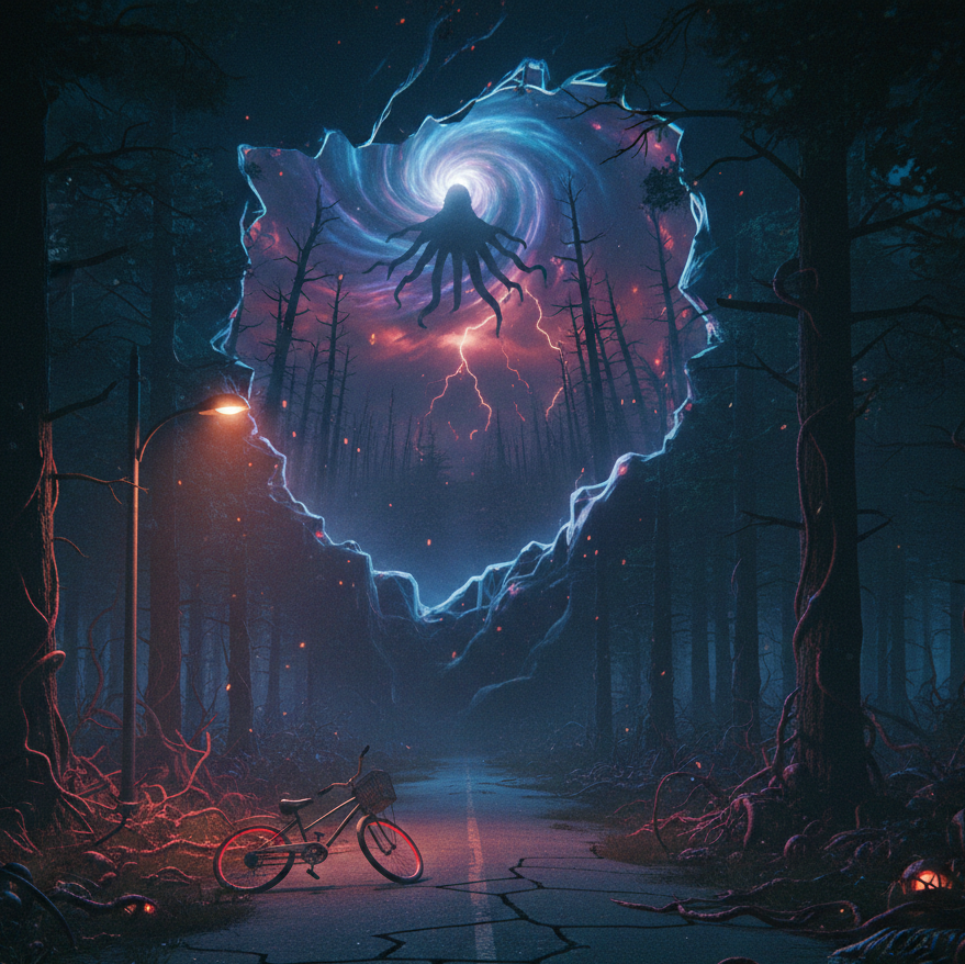 Cover art for Stranger Things RPG, a stranger things scenario on AI Dungeon