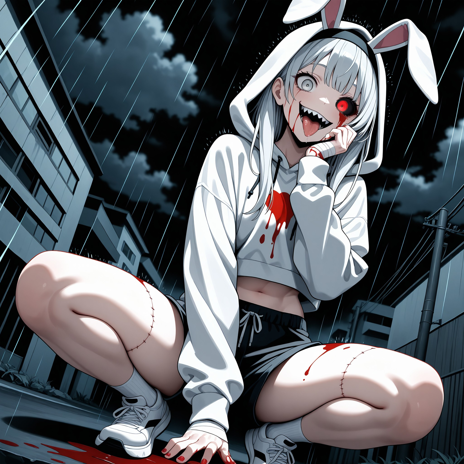 Cover art for The Easter Bunny Experiment, a horror scenario on AI Dungeon