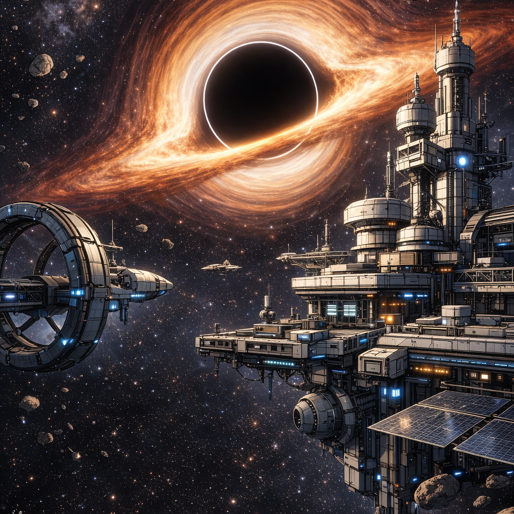 Cover art for Event Horizon, a sci fi scenario on AI Dungeon