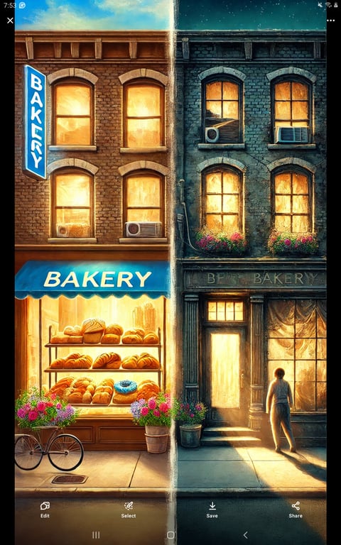 Cover art for Out with the stale! In with the fresh!, a baked goods scenario on AI Dungeon