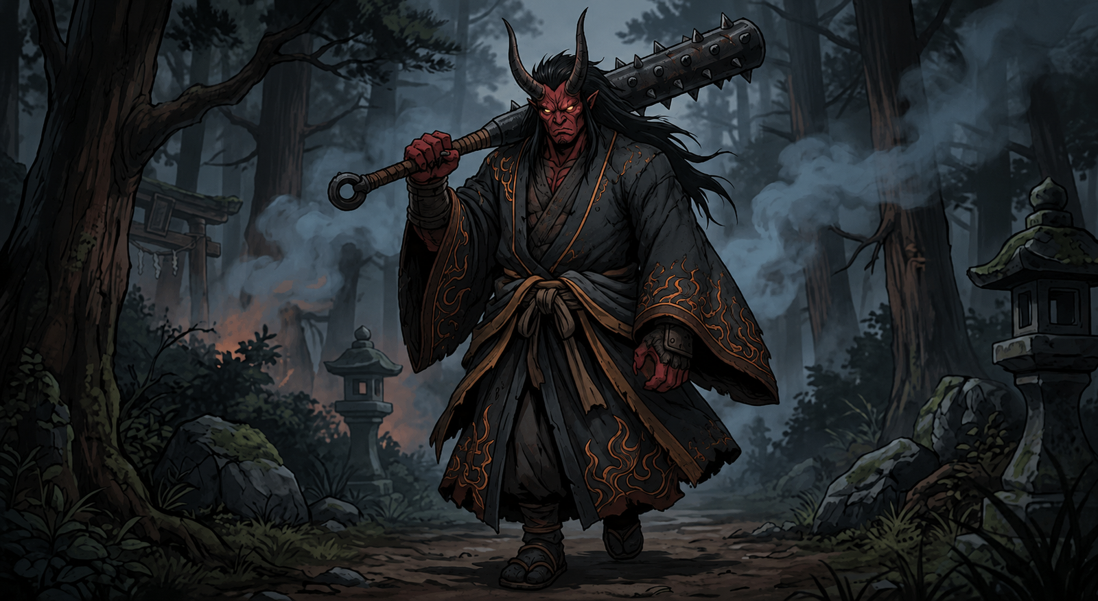 Cover art for The Oni’s Oath - Husbando, an oni scenario on AI Dungeon