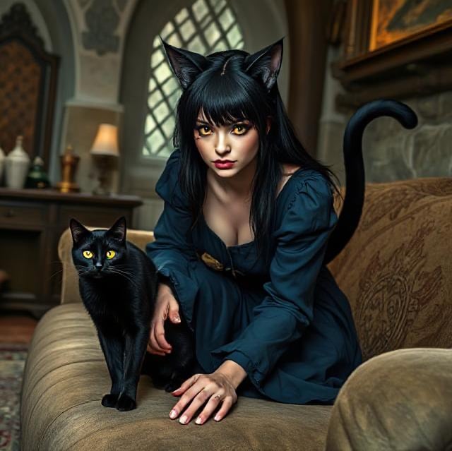 Cover art for She’s Your Familiar, a ladystarglitter scenario on AI Dungeon