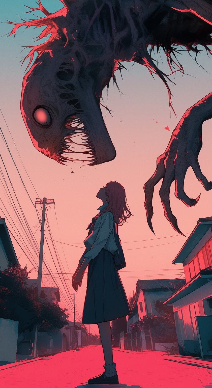 Cover art for My Kaiju Friend,Ken!, a wholesome scenario on AI Dungeon