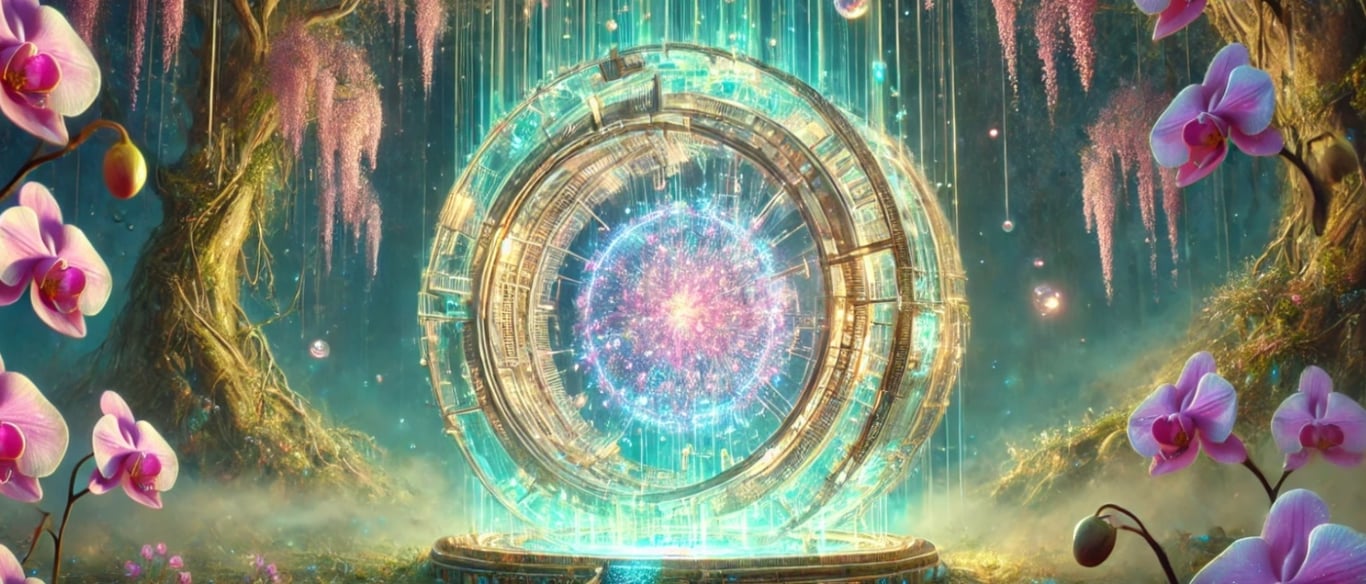 Cover art for The Observer, a time travel scenario on AI Dungeon