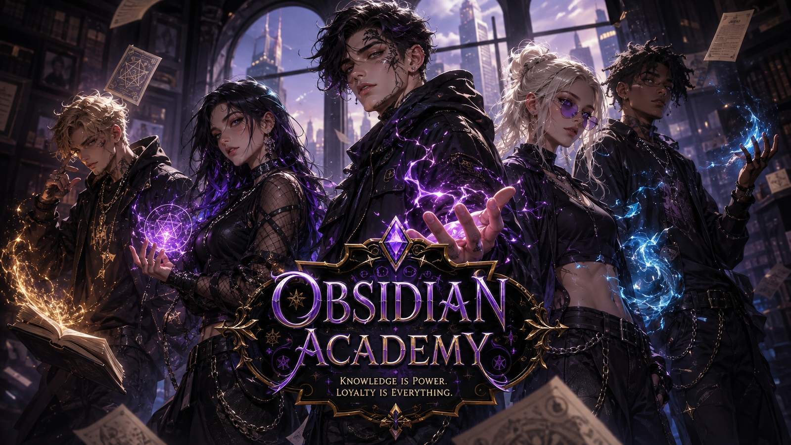 Cover art for Obsidian Academy, a magic scenario on AI Dungeon