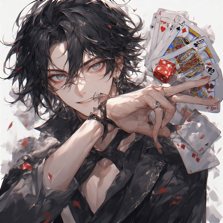 Cover art for Play the cards right. Or not at all., a card scenario on AI Dungeon