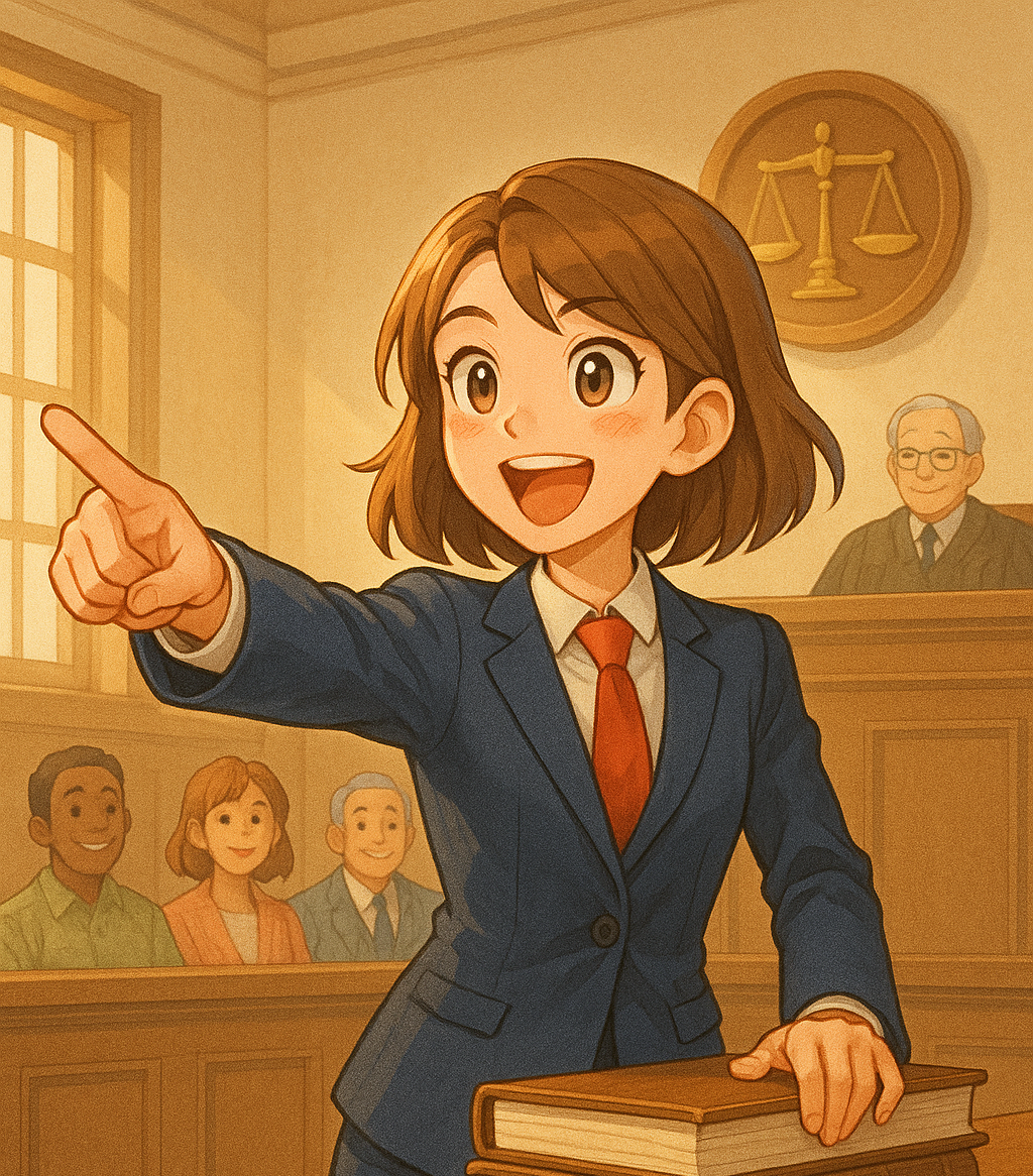 Cover art for Young Attorney : Debate for Justice, a debate scenario on AI Dungeon