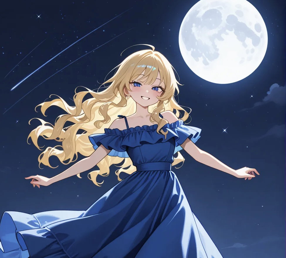 Cover art for The Lover in the Moon , a romance scenario on AI Dungeon