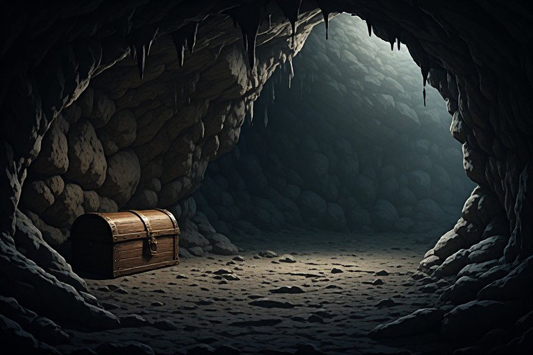 Cover art for Into the Cave of Destiny, a fantasy scenario on AI Dungeon