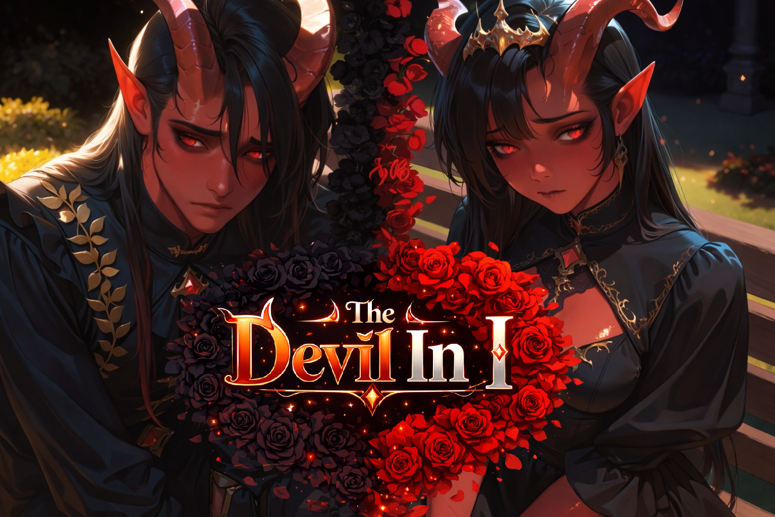 Cover art for The Devil In I (ISπ), a tiefling scenario on AI Dungeon