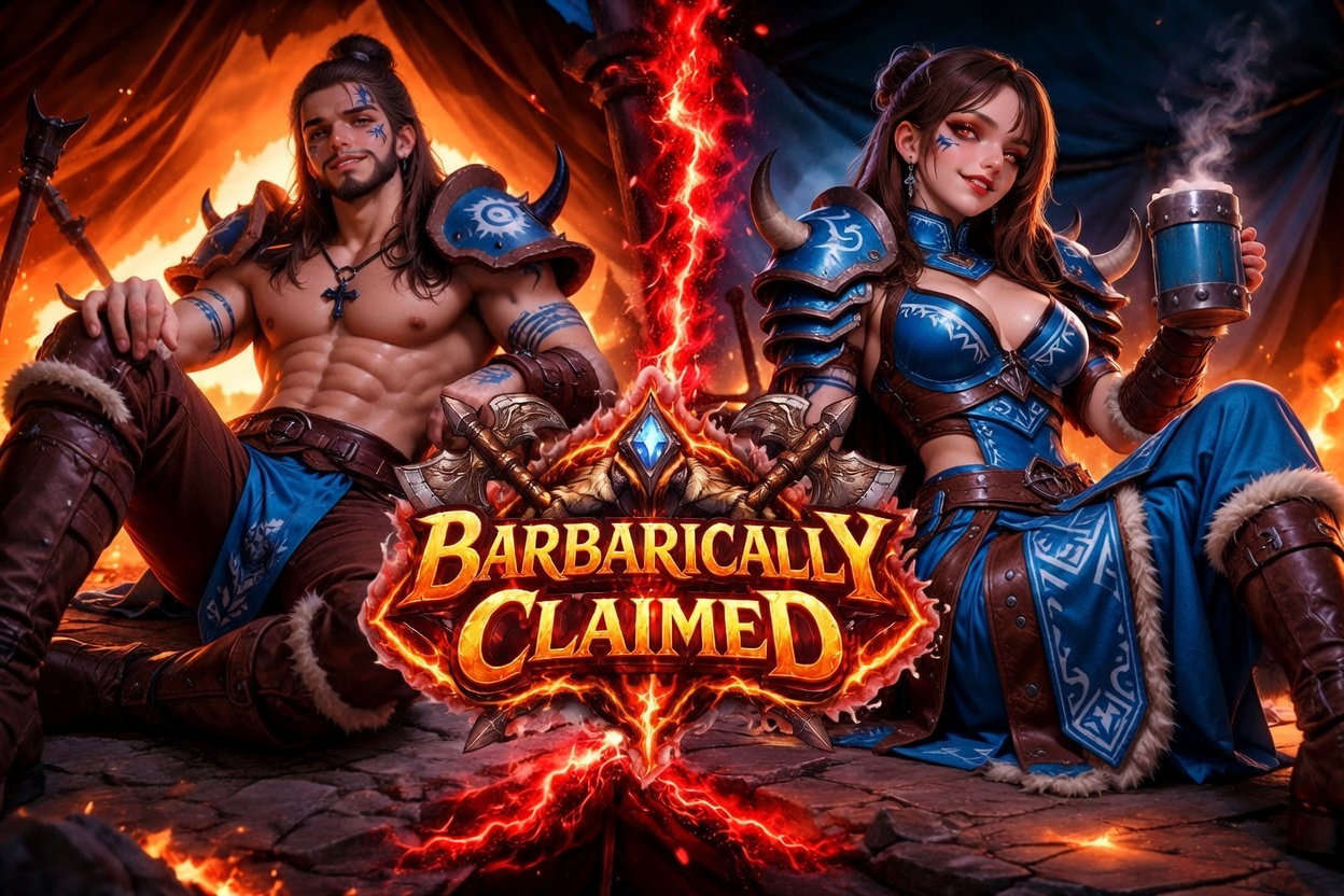 Cover art for Barbarically Claimed (ISπ), an inner self scenario on AI Dungeon