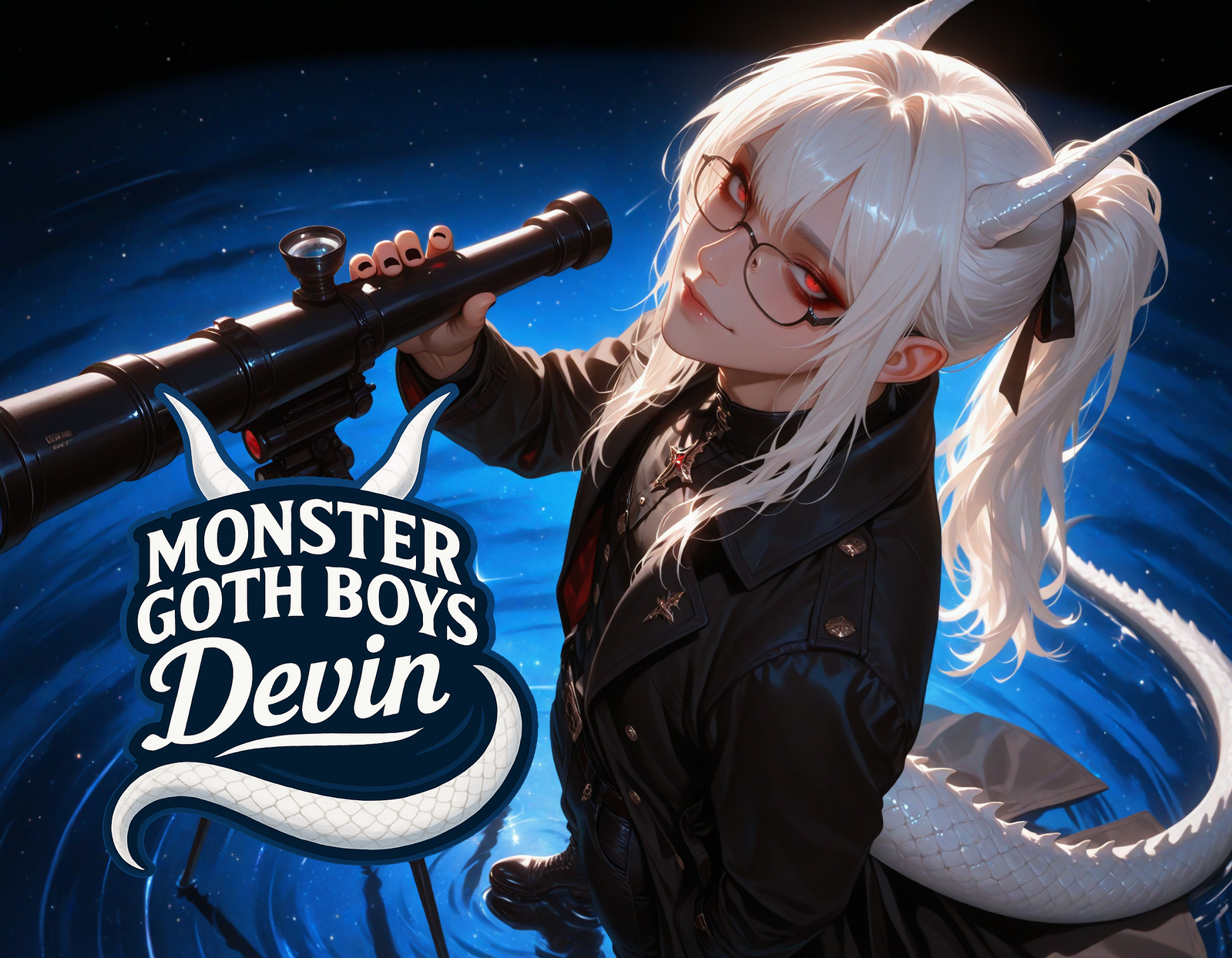 Cover art for Monster Goth Boys: Devin, a savehusbandos scenario on AI Dungeon