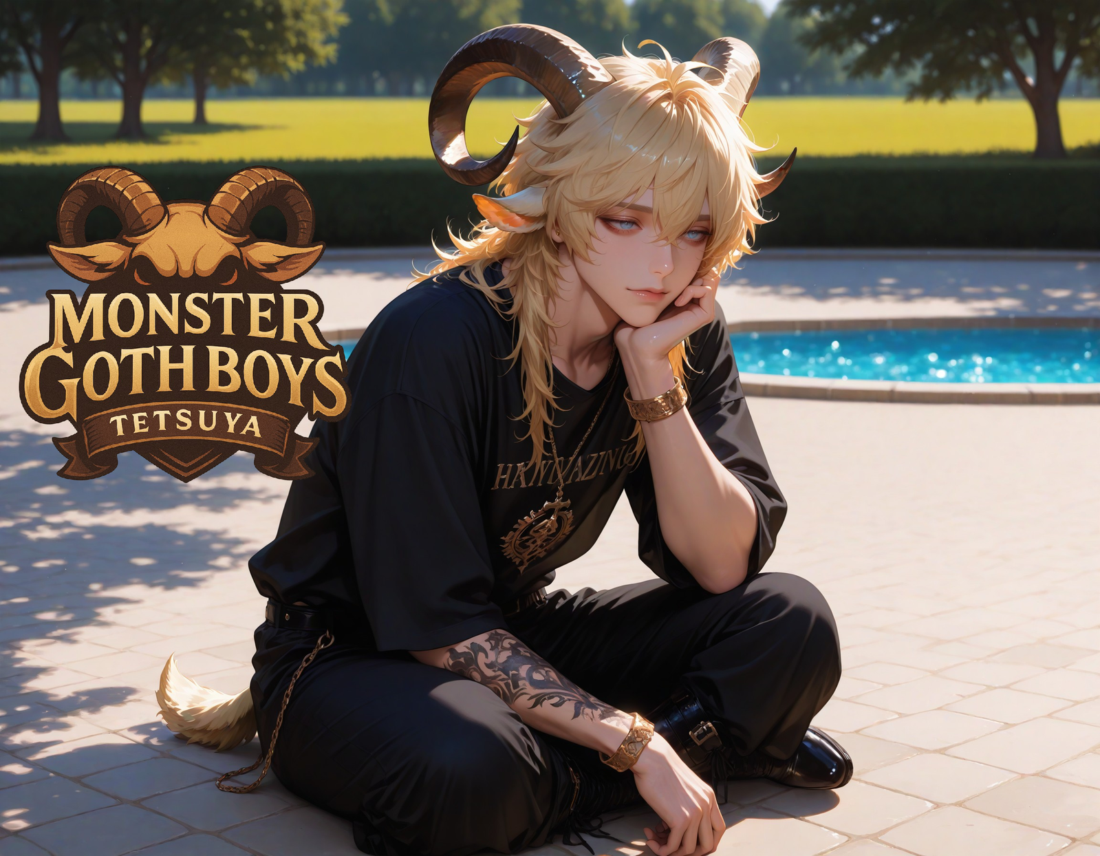 Cover art for Monster Goth Boys: Tetsuya, a savehusbandos scenario on AI Dungeon