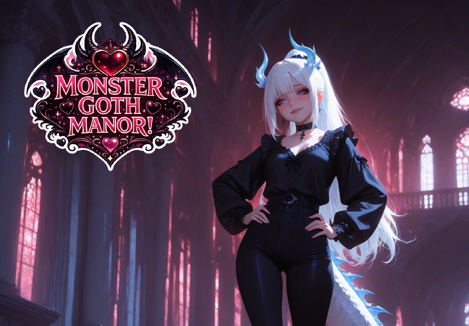 Cover art for Monster Goth Manor!, a monstergothboy scenario on AI Dungeon