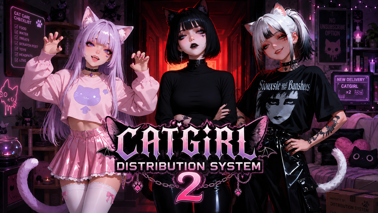 Cover art for Catgirl Distribution System 2, a gothai scenario on AI Dungeon