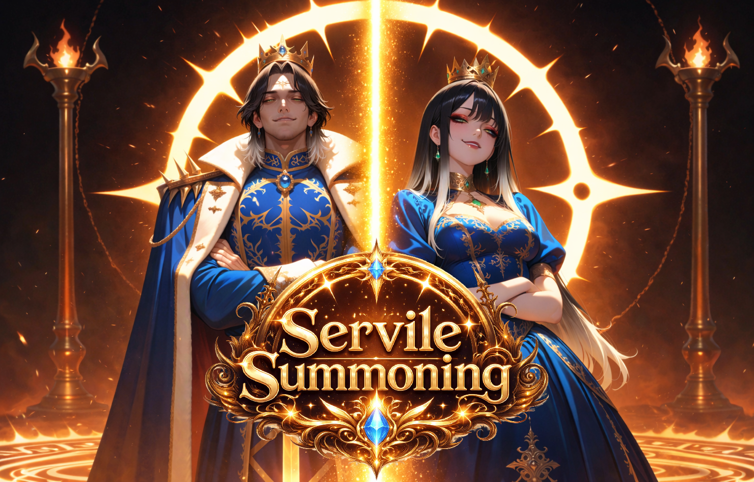 Cover art for Servile Summoning (ISπ), a romance scenario on AI Dungeon