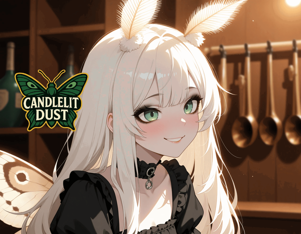 Cover art for Candlelit Dust, a monstergothgirl scenario on AI Dungeon