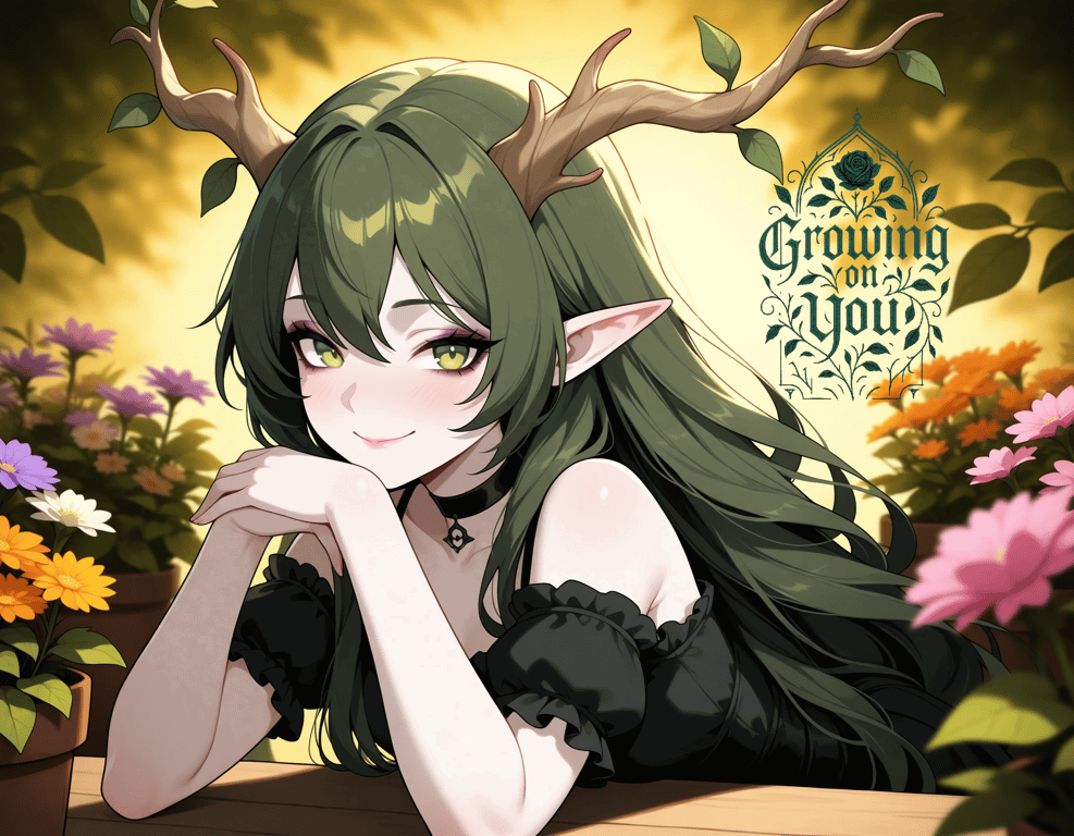 Cover art for Growing on You, a dryad scenario on AI Dungeon