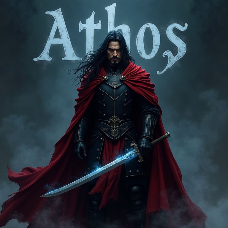 Cover art for Athos, fallen paladin ... by Ray., a fantasy scenario on AI Dungeon