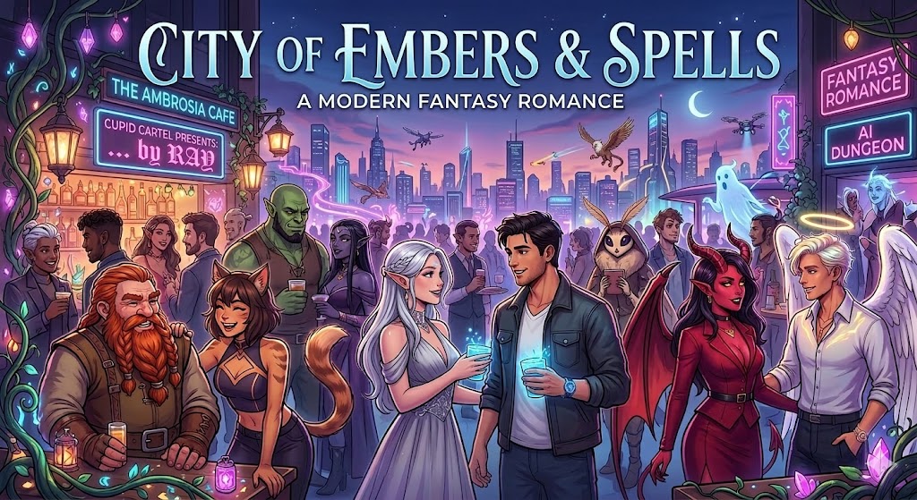 Cover art for 🔮City of Embers and Spells ... by Ray💘, an inner self scenario on AI Dungeon