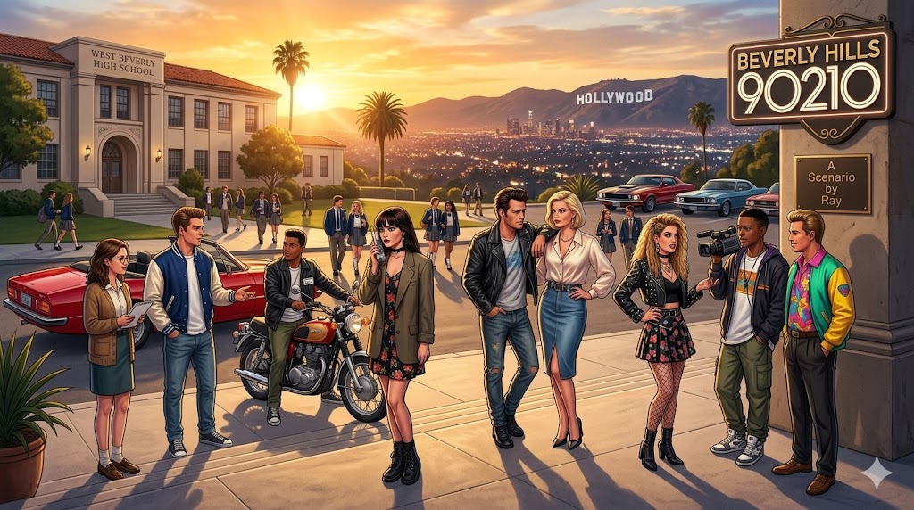 Cover art for Beverly Hills 90210 ... by Ray, an inner self scenario on AI Dungeon