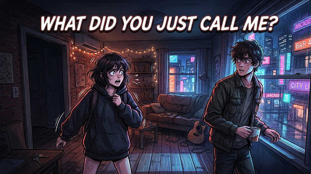 Cover art for what did you just call me? ... by Ray, an action scenario on AI Dungeon