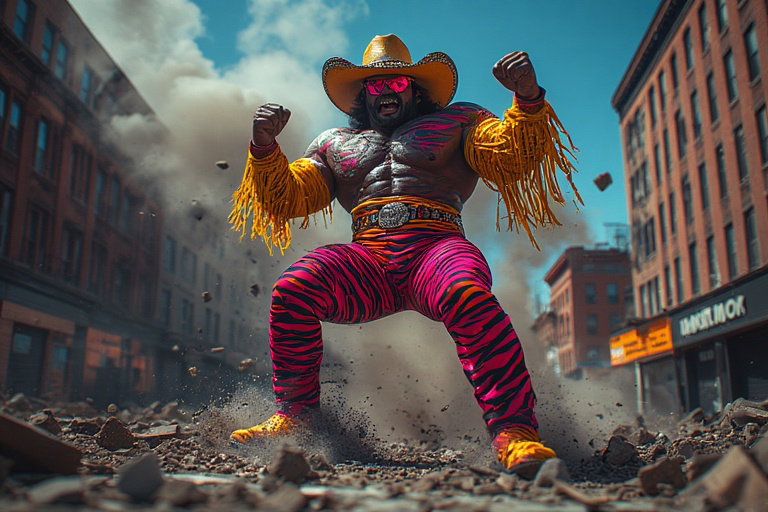 Cover art for Macho Villain, an auto cards scenario on AI Dungeon