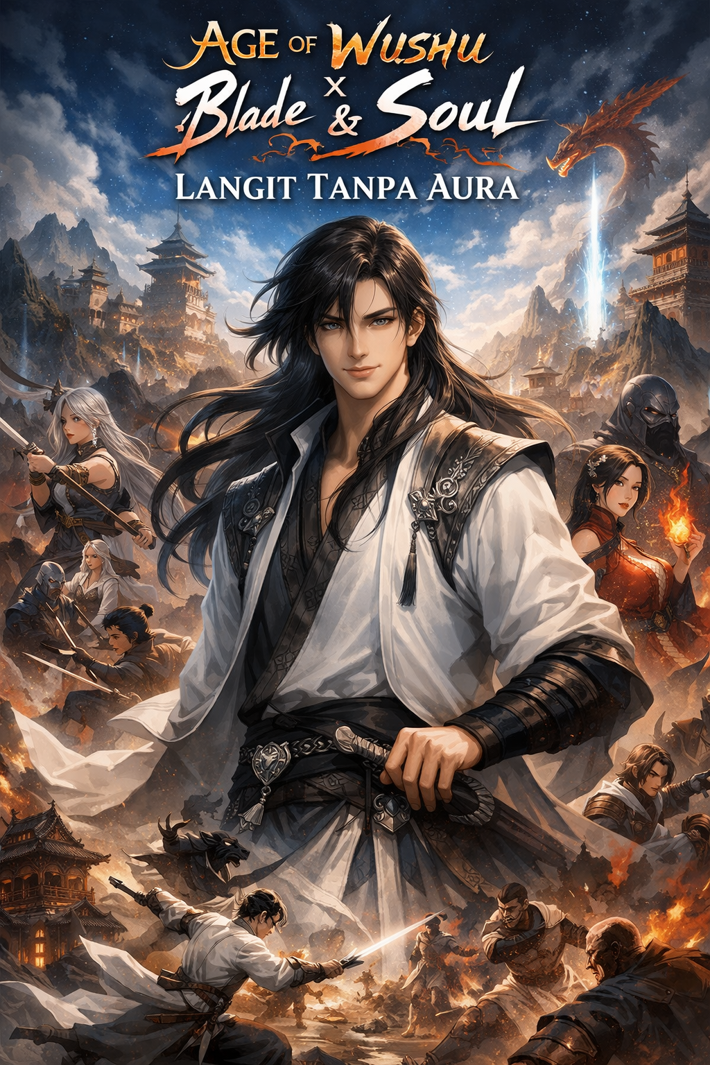 Cover art for Age of Wushu x Blade & Soul: Dunia Qi dan Spirit, a wuxia fantasi scenario on AI Dungeon