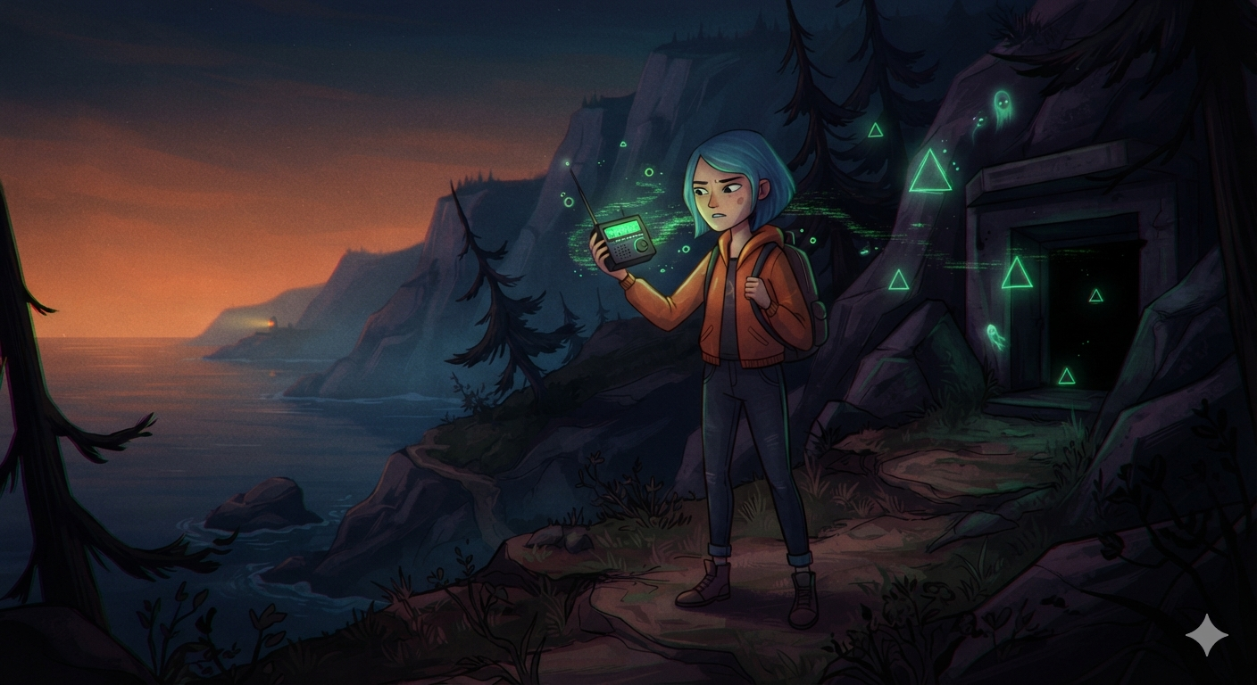 Cover art for Oxenfree, an oxenfree scenario on AI Dungeon