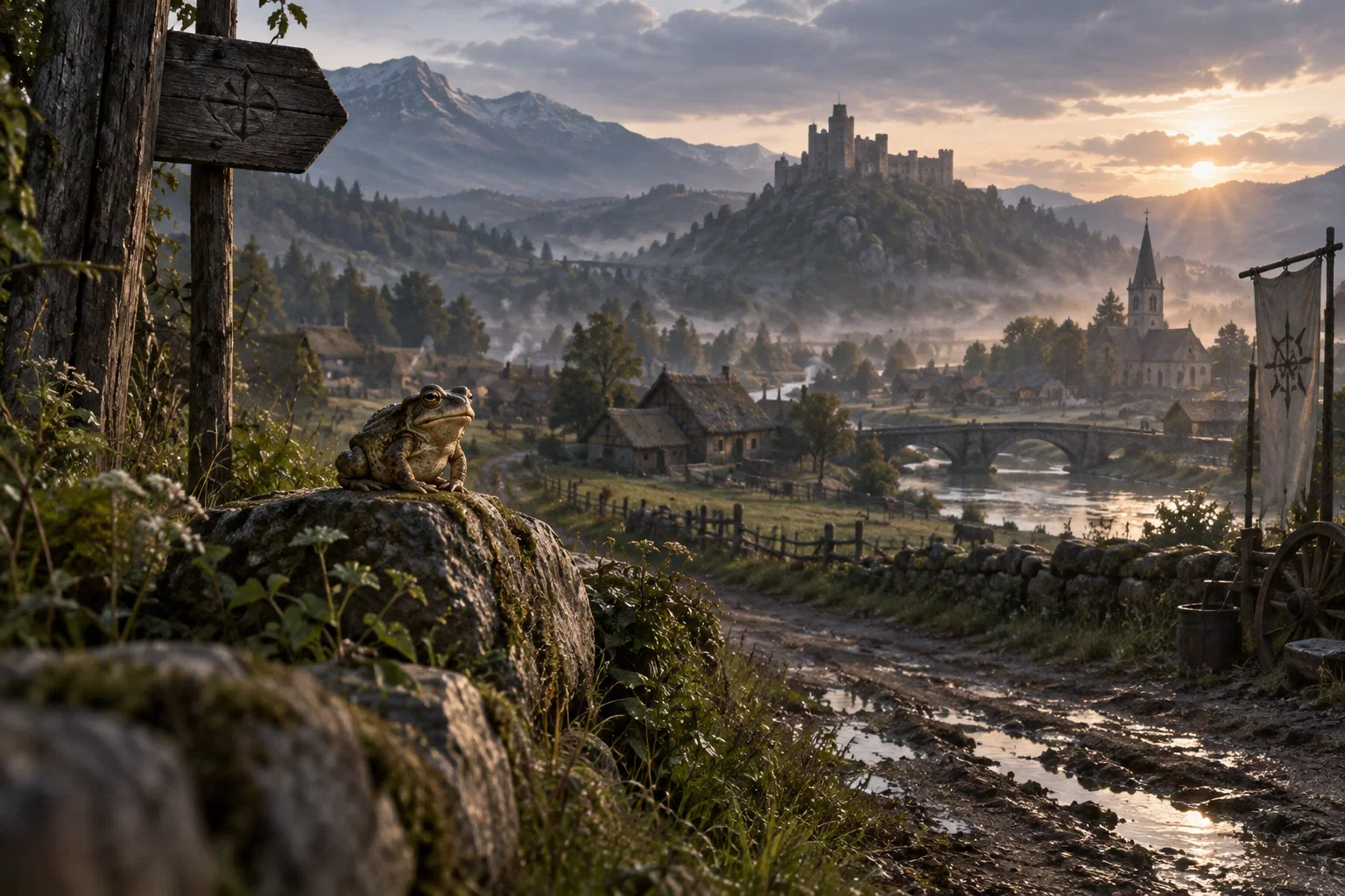 Cover art for Kingdom of Aurelia, a medieval fantasy world on Voyage