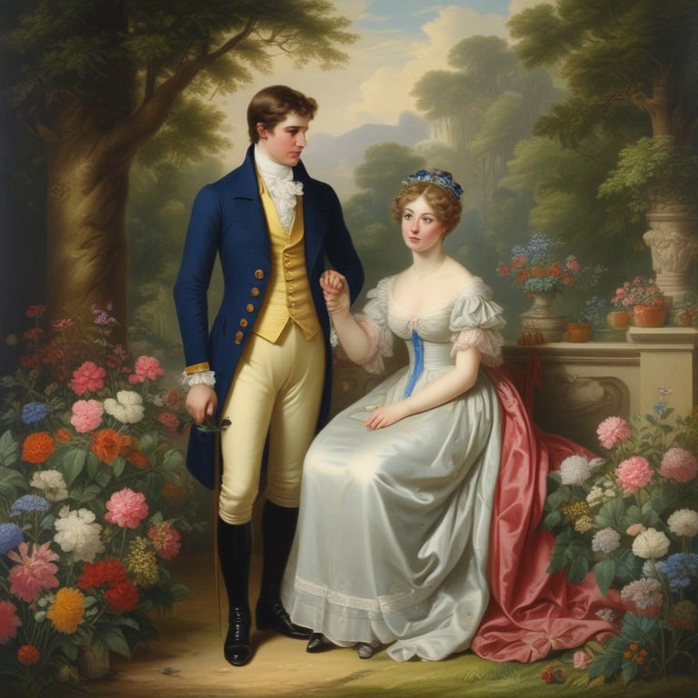 Cover art for A Jane Austen Regency Tale, a regency england scenario on AI Dungeon