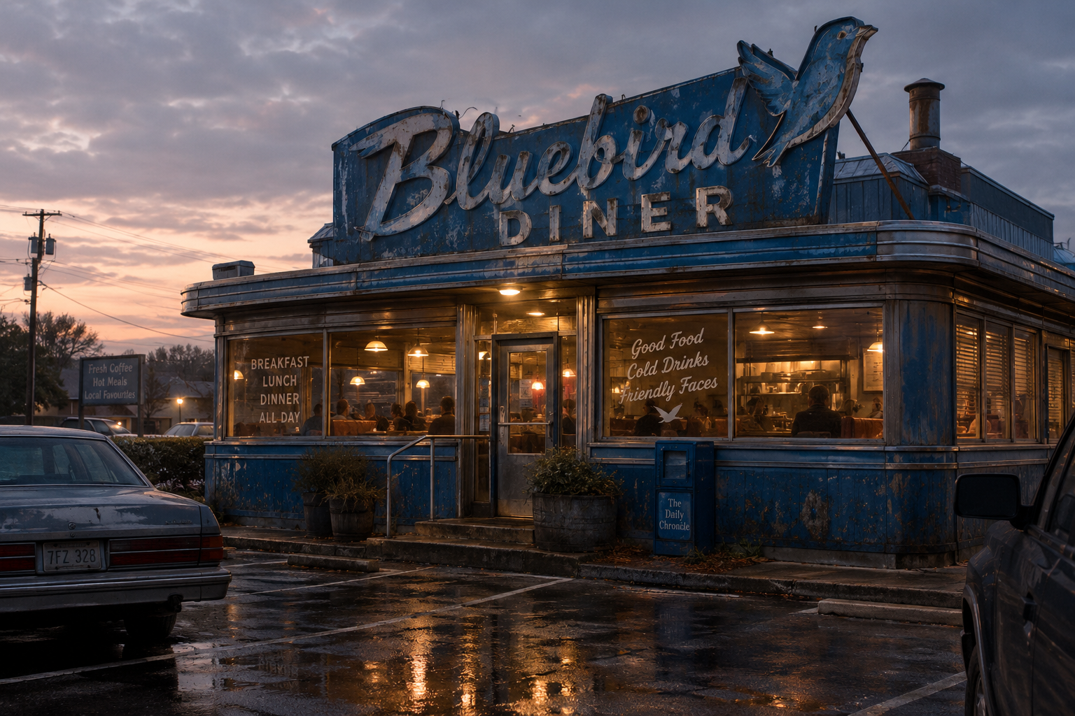 Cover art for Fix the Bluebird Diner, a slice of life scenario on AI Dungeon