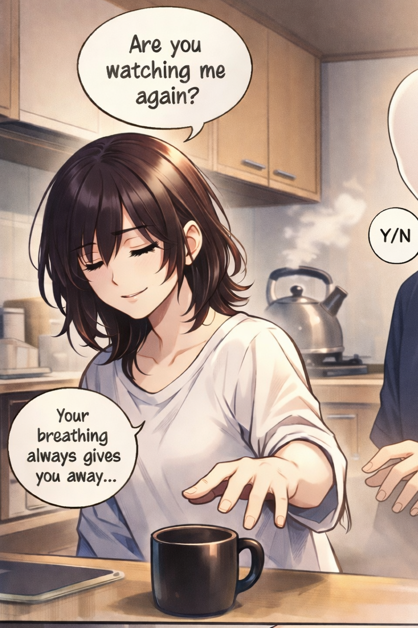 Cover art for The Sound of You, a blind wife scenario on AI Dungeon