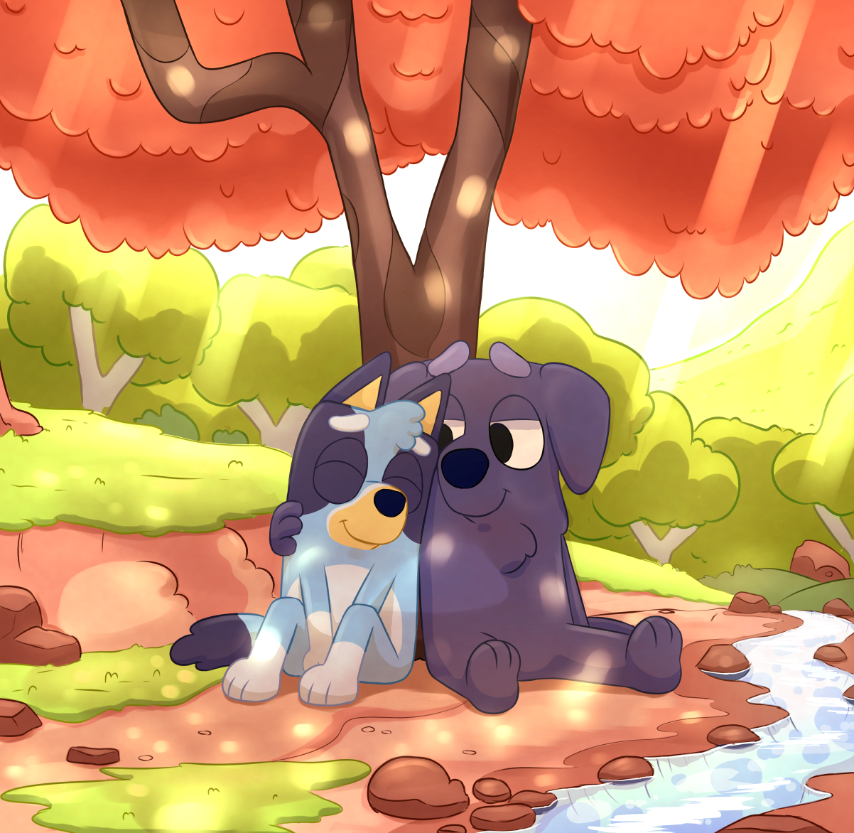 Cover art for the Bluey universe, a bluey scenario on AI Dungeon