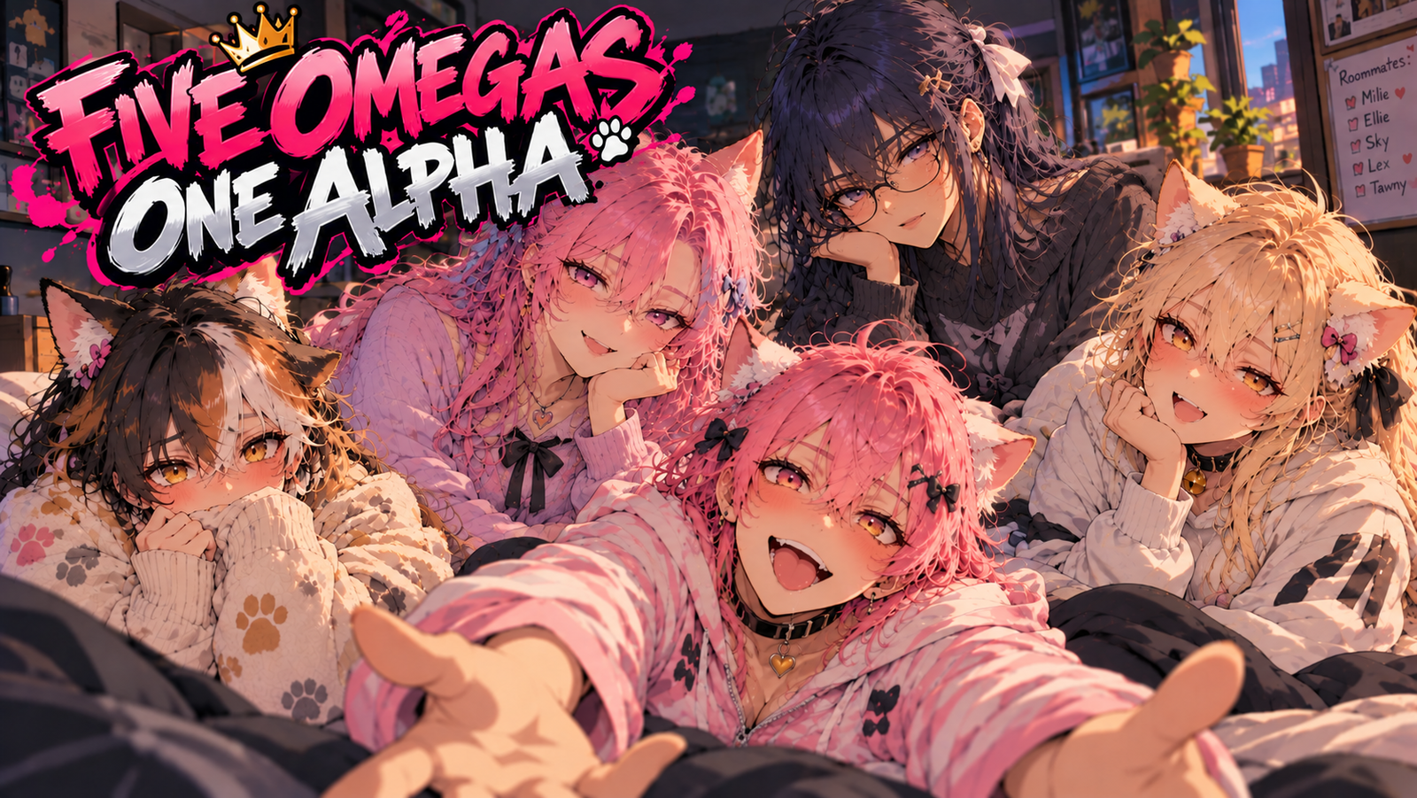 Cover art for Five Omegas, One Alpha on AI Dungeon