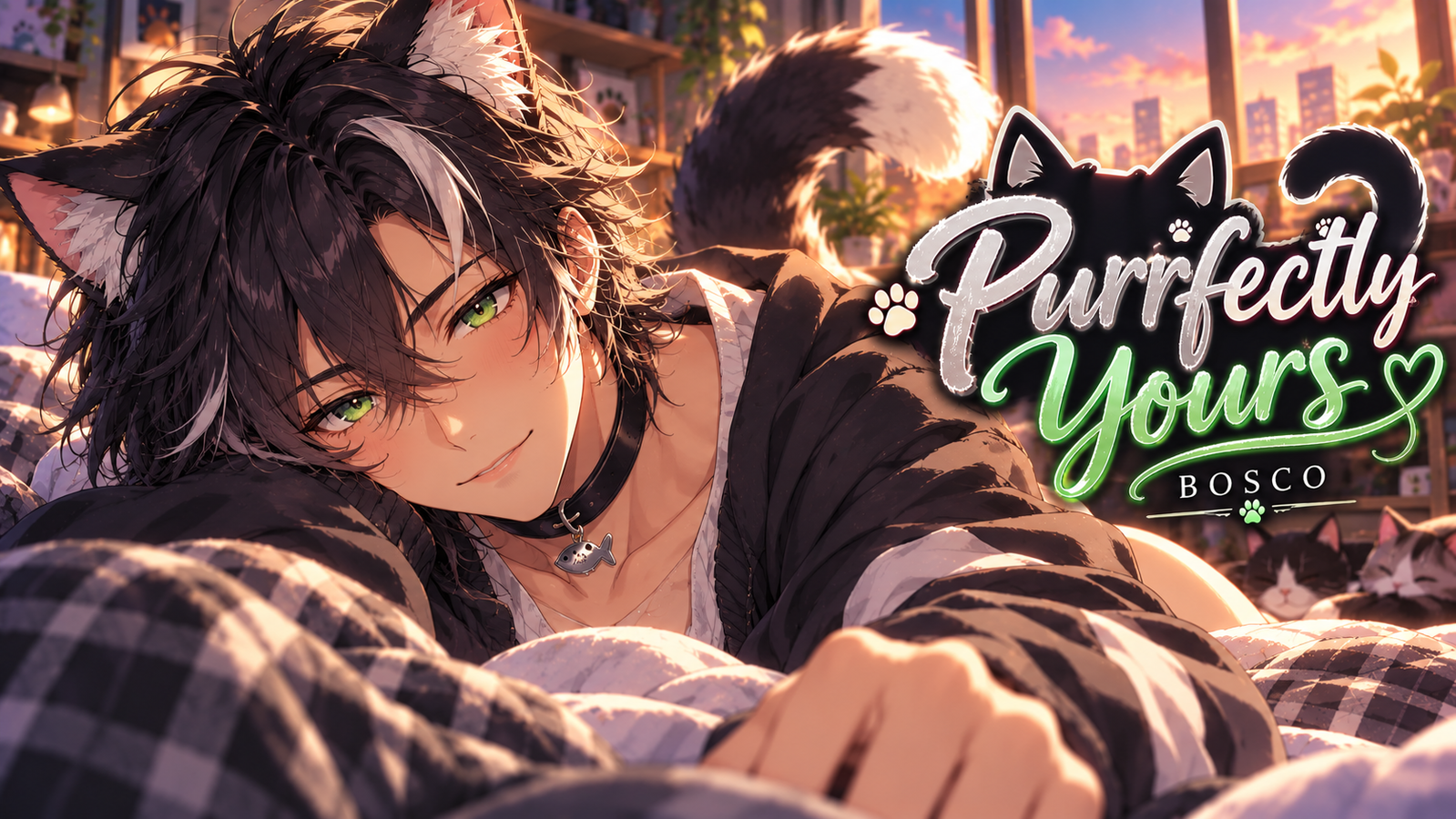 Cover art for Purrfectly Yours, a monster guy scenario on AI Dungeon