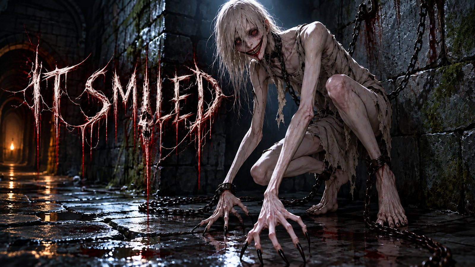 Cover art for IT SMILED, a horror scenario on AI Dungeon