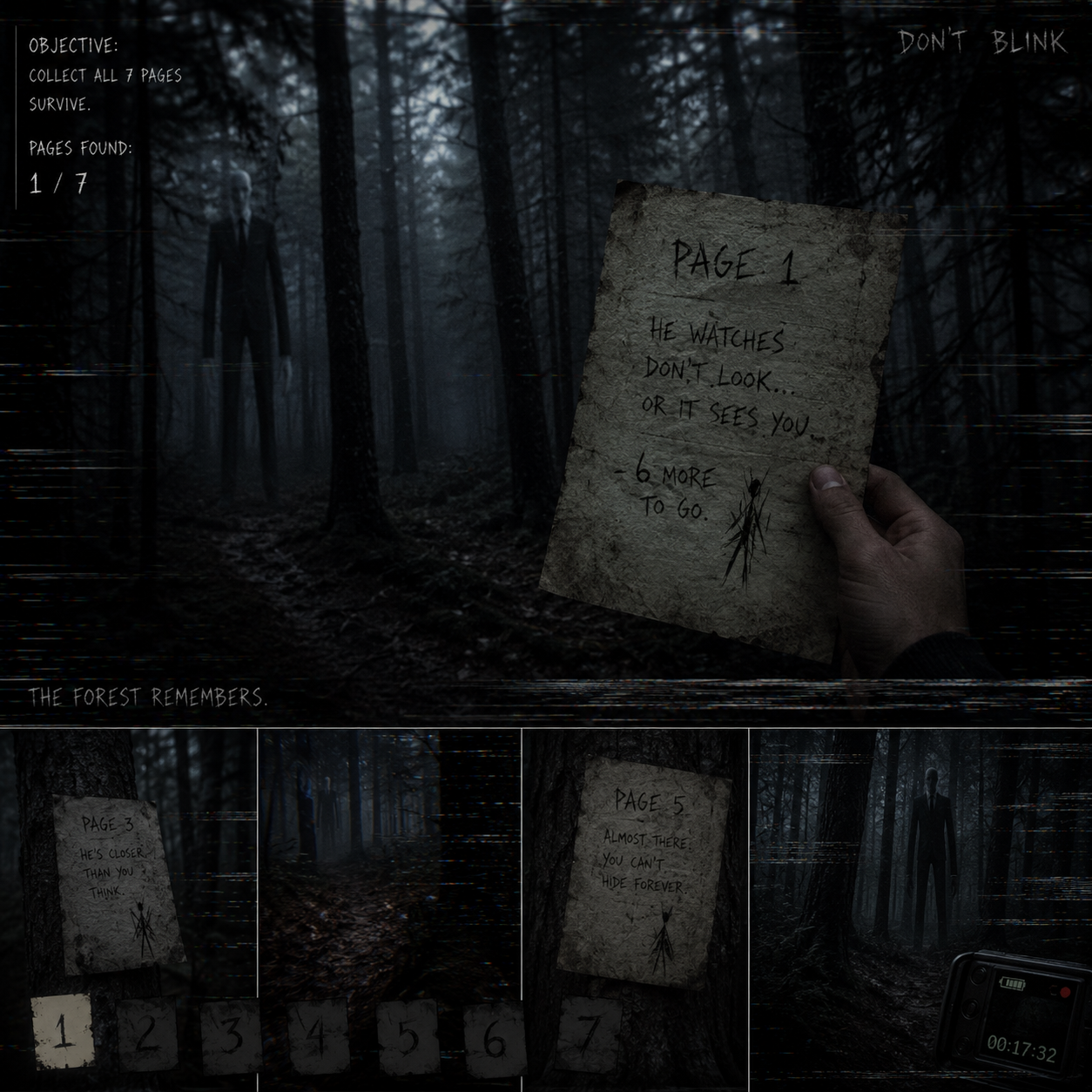 Cover art for Slender Man 7 Pages, a horror scenario on AI Dungeon