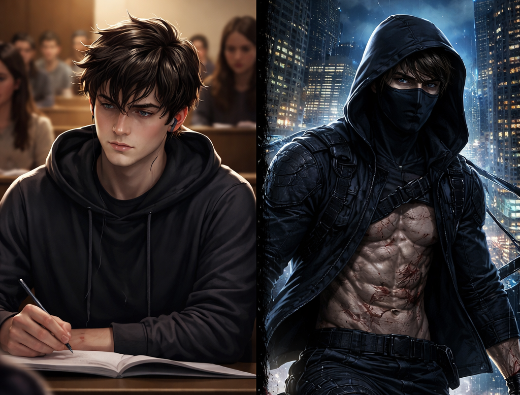 Cover art for The Quiet Protector, a modern vigilante scenario on AI Dungeon