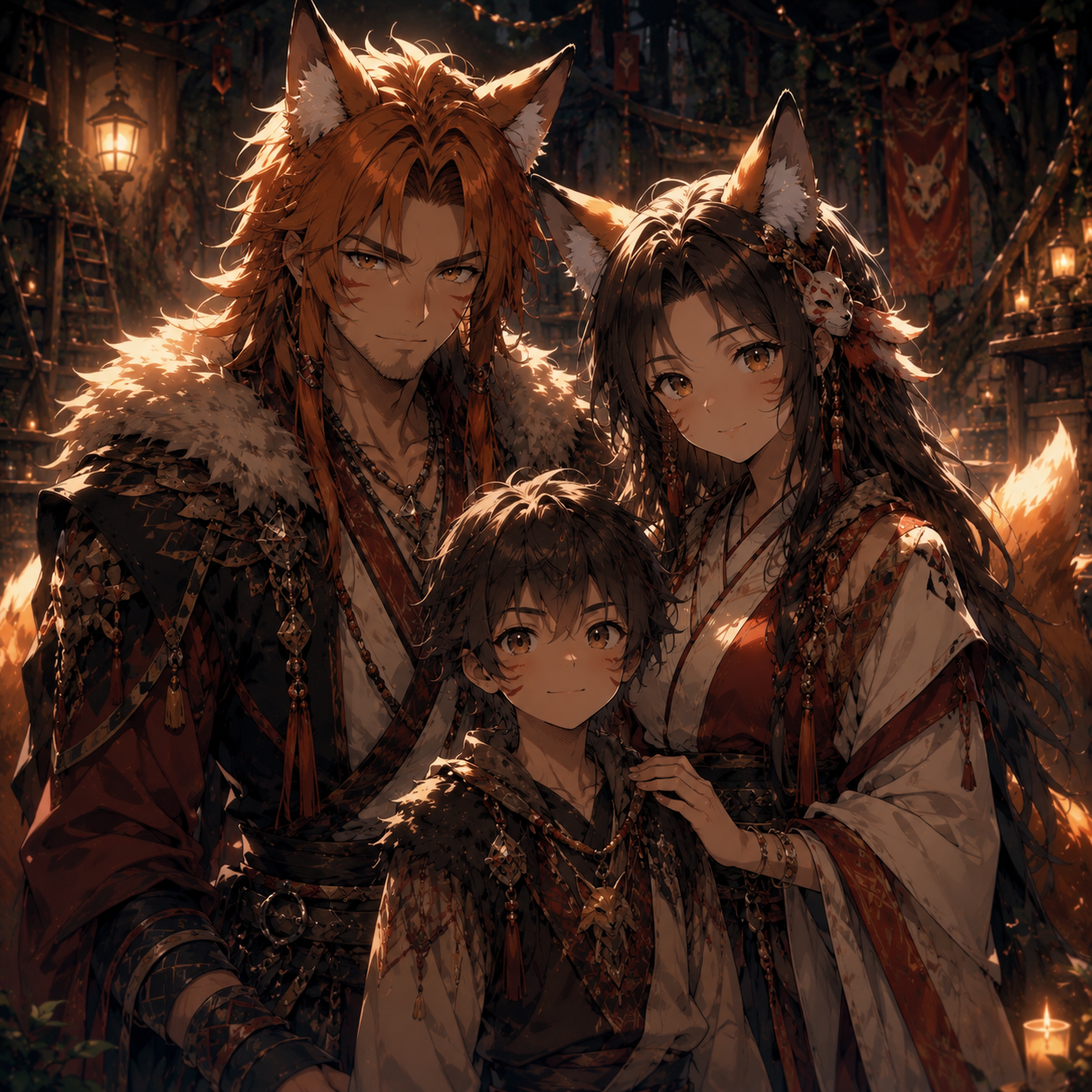 Cover art for Raised by Foxfolks, a fantasy scenario on AI Dungeon