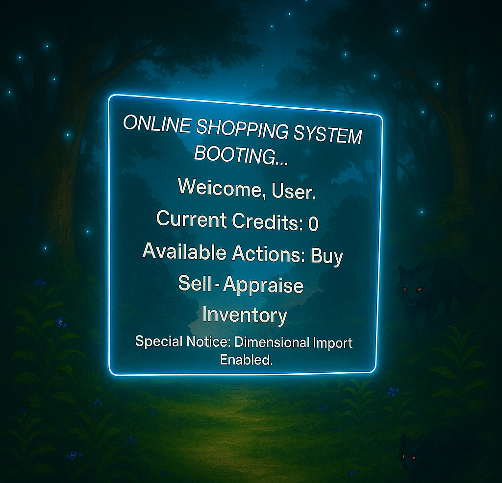 Cover art for Online Shopping in Fantasy World (Inner Self Added) , a fantasy scenario on AI Dungeon