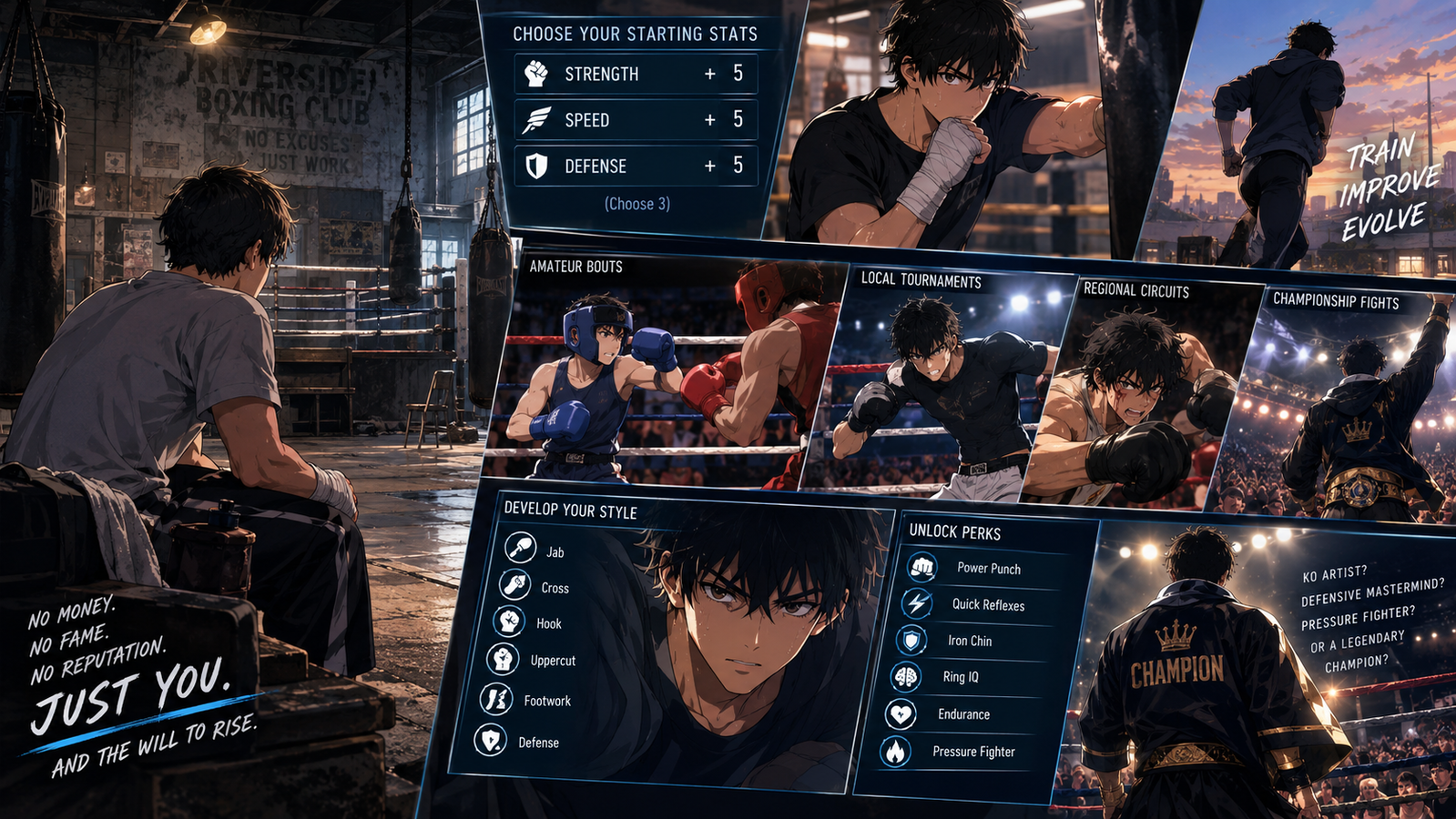 Cover art for Boxing RPG with RPG elements (updated with a real script), a boxing scenario on AI Dungeon
